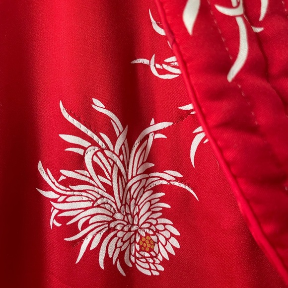 Red Kimono Neiman Marcus Vintage, Size M - Picture 4 of 5